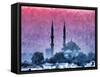 Watercolor Istanbul-Baloncici-Framed Stretched Canvas