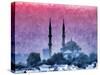 Watercolor Istanbul-Baloncici-Stretched Canvas