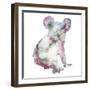 Watercolor Koala Bear Animal Illustration Hand Drawn Wildlife Isolated on a White Background-Anna Ivanir-Framed Art Print