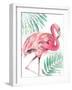 Watercolor Leaf Flamingo II-Patricia Pinto-Framed Art Print