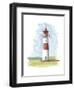 Watercolor Lighthouse II-Naomi McCavitt-Framed Art Print