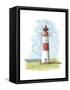 Watercolor Lighthouse II-Naomi McCavitt-Framed Stretched Canvas