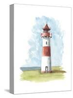 Watercolor Lighthouse II-Naomi McCavitt-Stretched Canvas