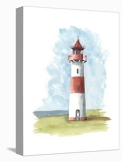 Watercolor Lighthouse II-Naomi McCavitt-Stretched Canvas