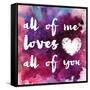 Watercolor Love 1-Melody Hogan-Framed Stretched Canvas