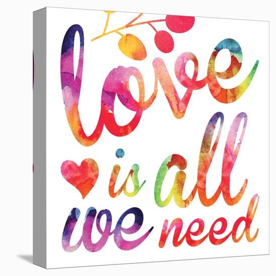 Watercolor Love 5-Melody Hogan-Stretched Canvas