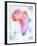 Watercolor Map Africa Pink Blue-anna42f-Framed Art Print