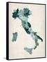 Watercolor Map of Italy-Michael Tompsett-Framed Stretched Canvas