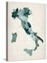 Watercolor Map of Italy-Michael Tompsett-Stretched Canvas