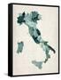 Watercolor Map of Italy-Michael Tompsett-Framed Stretched Canvas