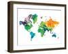 Watercolor Map-Victoria Brown-Framed Art Print