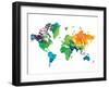 Watercolor Map-Victoria Brown-Framed Art Print