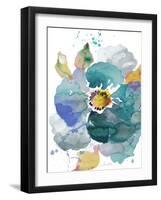 Watercolor Modern Blue Poppy-Lanie Loreth-Framed Art Print