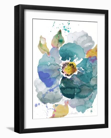 Watercolor Modern Blue Poppy-Lanie Loreth-Framed Art Print