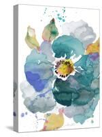 Watercolor Modern Blue Poppy-Lanie Loreth-Stretched Canvas