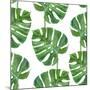 Watercolor Monstera Leaf Pattern-mart_m-Mounted Art Print