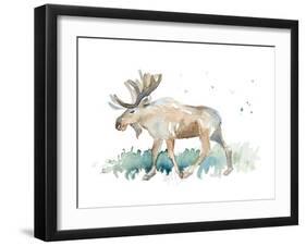 Watercolor Moose-Lanie Loreth-Framed Art Print