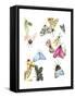 watercolor moths 1-Natasha Marie-Framed Stretched Canvas