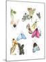 watercolor moths 1-Natasha Marie-Mounted Giclee Print