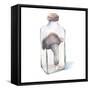 Watercolor Mushroom in Glass Bottle-Eisfrei-Framed Stretched Canvas