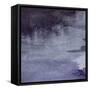 Watercolor Navy Blue Black Grey Gray Rain Wet Asphalt Texture Background-Silmairel-Framed Stretched Canvas