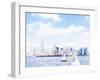 Watercolor NYC Skyline II-Nola James-Framed Art Print