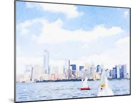 Watercolor NYC Skyline II-Nola James-Mounted Art Print