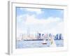 Watercolor NYC Skyline II-Nola James-Framed Art Print