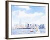 Watercolor NYC Skyline II-Nola James-Framed Art Print
