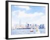 Watercolor NYC Skyline II-Nola James-Framed Art Print