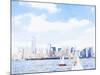 Watercolor NYC Skyline II-Nola James-Mounted Art Print