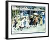 Watercolor of Girls Walking Along the Boardwalk by Maurice Brazil Prendergast-Geoffrey Clements-Framed Giclee Print