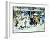 Watercolor of Girls Walking Along the Boardwalk by Maurice Brazil Prendergast-Geoffrey Clements-Framed Giclee Print