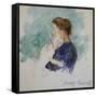 Watercolor of Mother and Child by Mary Cassatt-Geoffrey Clements-Framed Stretched Canvas