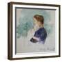 Watercolor of Mother and Child by Mary Cassatt-Geoffrey Clements-Framed Premium Giclee Print