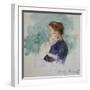 Watercolor of Mother and Child by Mary Cassatt-Geoffrey Clements-Framed Premium Giclee Print