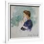 Watercolor of Mother and Child by Mary Cassatt-Geoffrey Clements-Framed Giclee Print