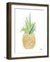 Watercolor Origami Pineapple-Nola James-Framed Art Print