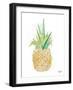 Watercolor Origami Pineapple-Nola James-Framed Art Print