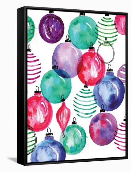 Watercolor Ornaments-Sara Berrenson-Framed Stretched Canvas