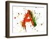 Watercolor Paint - Letter A--Vladimir--Framed Art Print