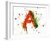 Watercolor Paint - Letter A--Vladimir--Framed Art Print