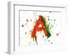 Watercolor Paint - Letter A--Vladimir--Framed Art Print