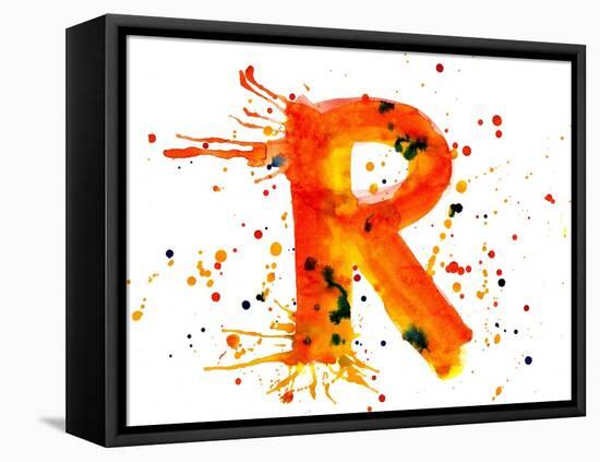 Watercolor Paint - Letter R--Vladimir--Framed Stretched Canvas