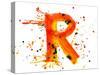 Watercolor Paint - Letter R--Vladimir--Stretched Canvas