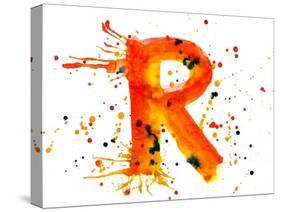 Watercolor Paint - Letter R--Vladimir--Stretched Canvas