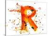 Watercolor Paint - Letter R--Vladimir--Stretched Canvas