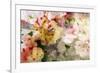 Watercolor Painting Mixed with Flowers on Textured Paper-run4it-Framed Premium Giclee Print