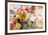 Watercolor Painting Mixed with Flowers on Textured Paper-run4it-Framed Premium Giclee Print