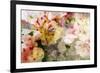 Watercolor Painting Mixed with Flowers on Textured Paper-run4it-Framed Premium Giclee Print